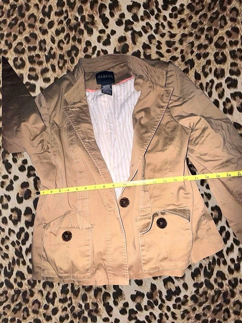 George Utility Jacket Brown Size Small - Picture 2 of 6